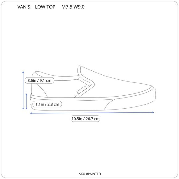 Custom Hand Painted Vans Old Skool Watermelon Sneakers US Men's 7.5 Women's 9 - Picture 8 of 16